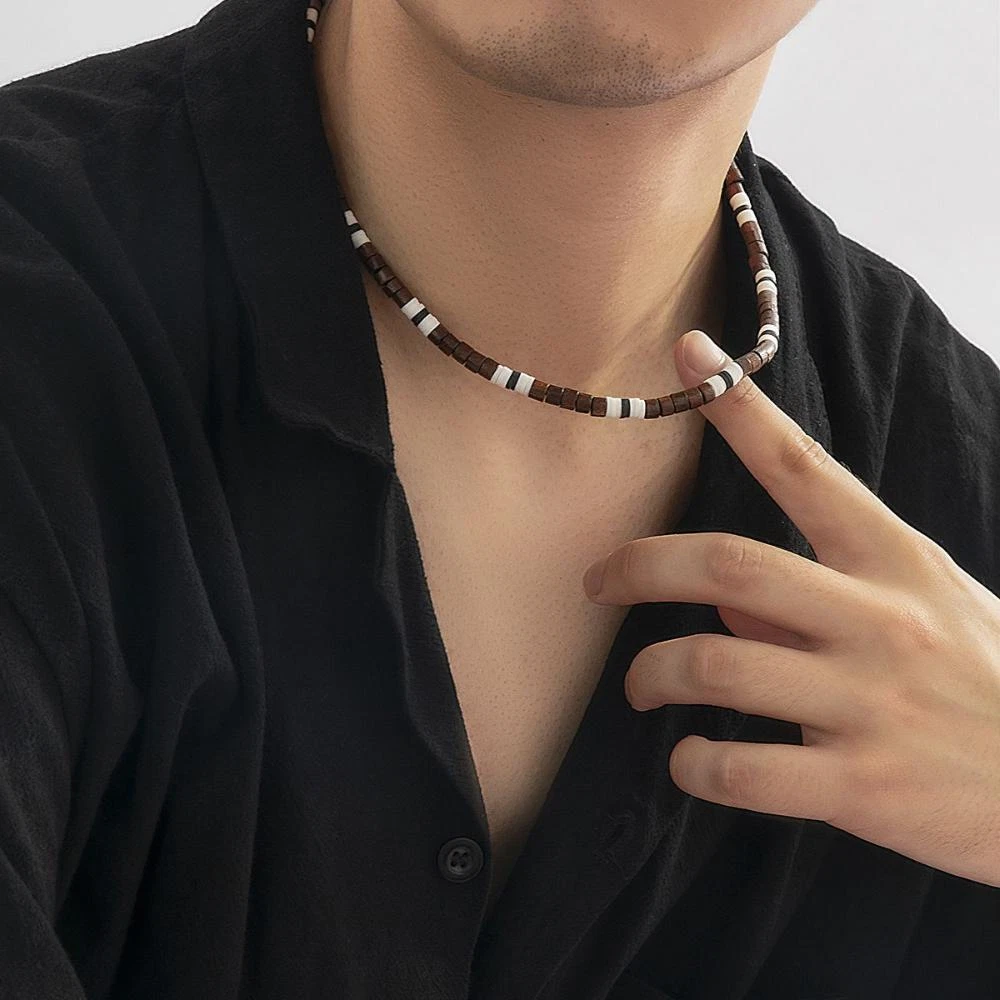 Style Collar Men Choker Fashion Male Necklace Simple Geometric