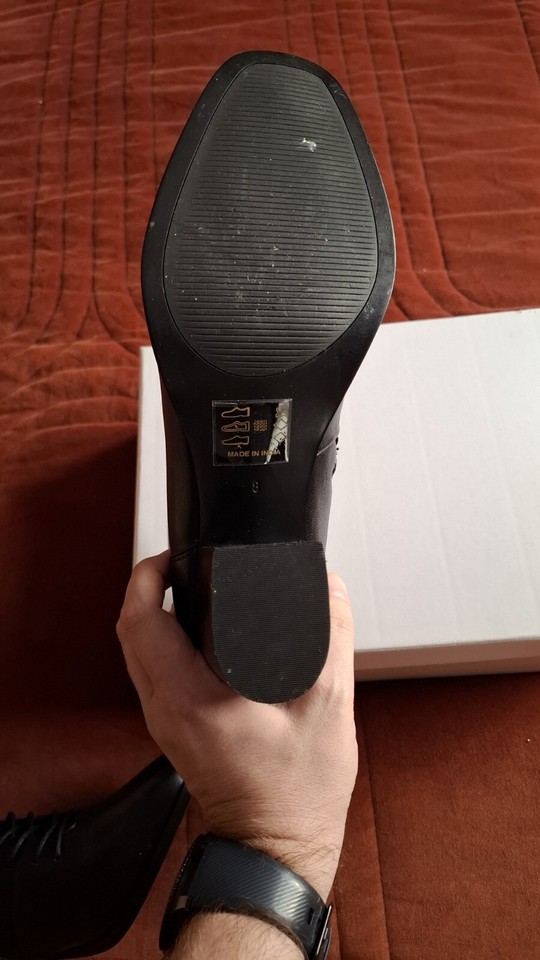 Yours Ladies Leather Boots Wide Fitting Size 8 eBay