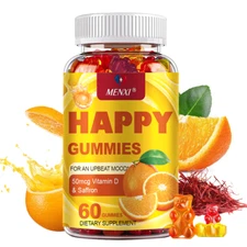 Happy Gummies - Mood Balance Support, Reduce Fatigue - with Vitamin D & Saffron