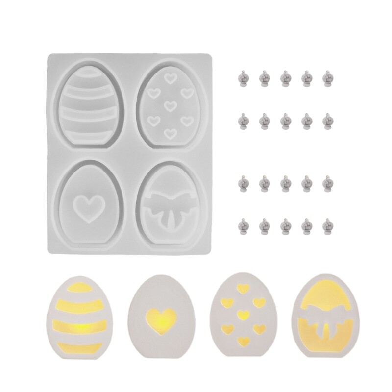 Flexible Silicone Egg Molds for DIY Epoxy Resin and Crafting Projects-image