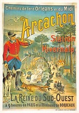 CP Poster Chemins Iron Orleans & Midi Arcachon Edit Mic Max 2954