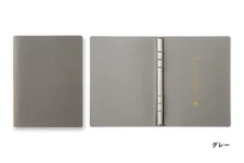PLOTTER 5003 6-Ring Leather Binder Shrink A5 size gray Color NEW JAPAN