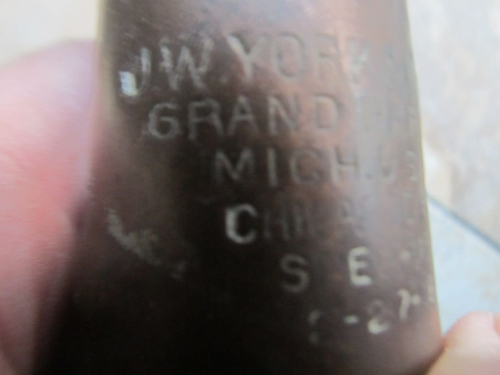 Battlefield Pick Up Souvenir WWI Brass Bugle, Dated 1918, Made by York, Michigan - Bild 2 von 12