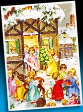 ANTICO CALENDARIO DELL'AVVENTO ILO AMAG ANGELO SLITTA anni '60 MAGICAMENTE BELLO