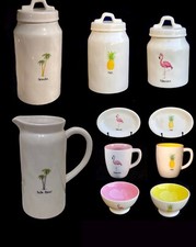 RAE DUNN FLAMINGO PINEAPPLE PALM TREE BUNDLE