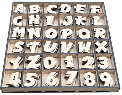 BASTELN Holz Buchstaben Zahlen MDF Basteln Alphabet LASERGESCHNITTEN beliebige SCHRIFT