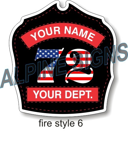 Firefighter Engineer Helmet Shield sticker - Style 6 - Custom just for You!