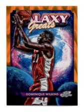 DOMINIQUE WILKINS 2023/24 TOPPS CHROME COSMIC GALAXY GREATS ORANGE #10/25 BF7640