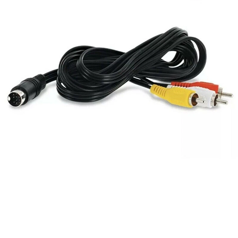 1.8m Audio Video AV Cable A/V 3RCA Connection Cord for Sega Genesis 2 3 9Pin - Image 2 of 4