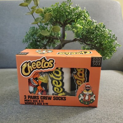 Odd Sox CHEETOS Crew Length Socks 3 Pairs Men's 8-12/Women's 9-14 NEW