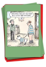 12 Funny Greeting Cards Set 5"x7" w/ Envelopes(1 Design, 12 Each) Too Matching