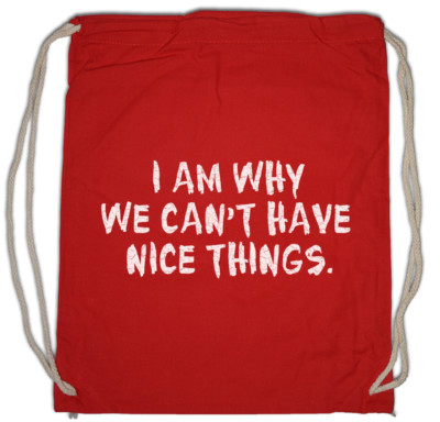 I Am Why We Can't Have Nice Things Turnbeutel Kids Kid Boys Girls Family Fun