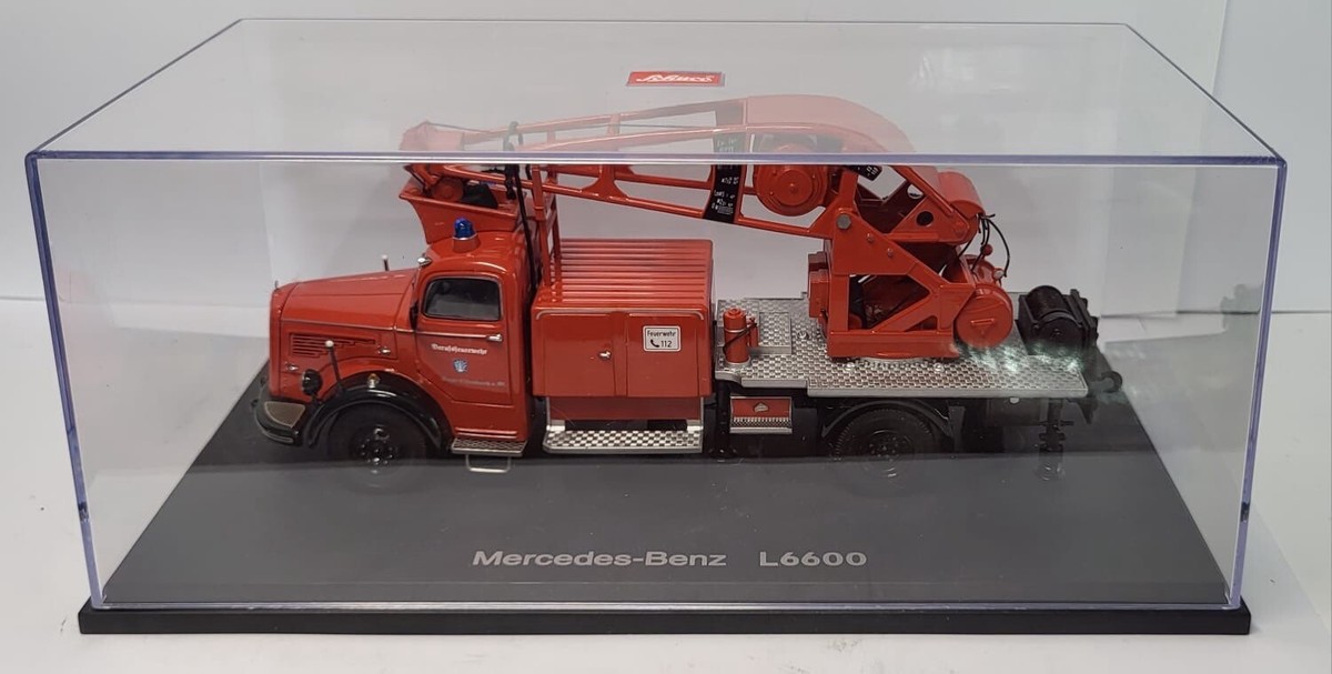 Schuco Edition 1/43 - Mercedes L6600 Grande Echelle Pompiers - Très Bon état
