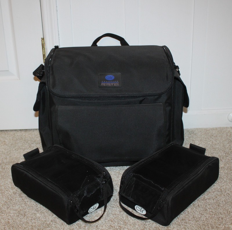 M-Creative Memories Large Storage Carrying Tote & 2 Memory Mate Zipper Bags-3pc