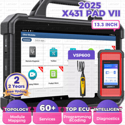 LAUNCH X431 PAD VII ELITE PAD 7 PRO Diagnostic Scan Key Programming J2534 Coding