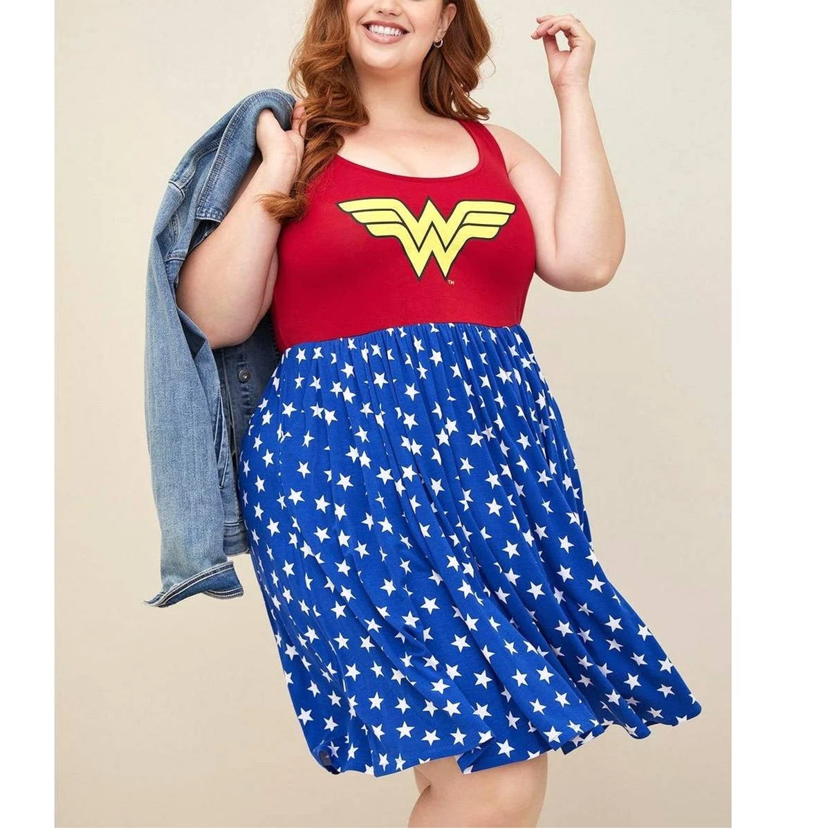 Torrid 0 (0X) New DC Comics Wonder Woman Cosplay Costume Superhero Skater  Dress