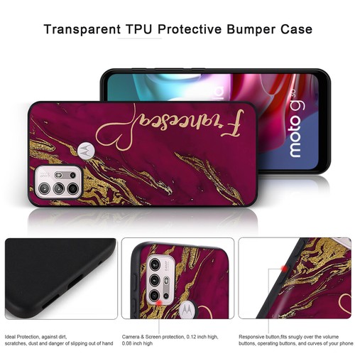 Case Personalised For Motorola E14 G54 G14 G85 G24 Marble Textured Phone Cover - Picture 77 of 96