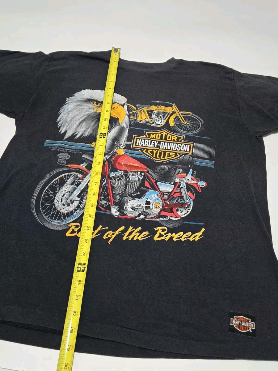 Vtg Harley-Davidson T-Shirt Single Stitch Best of Breed Bike