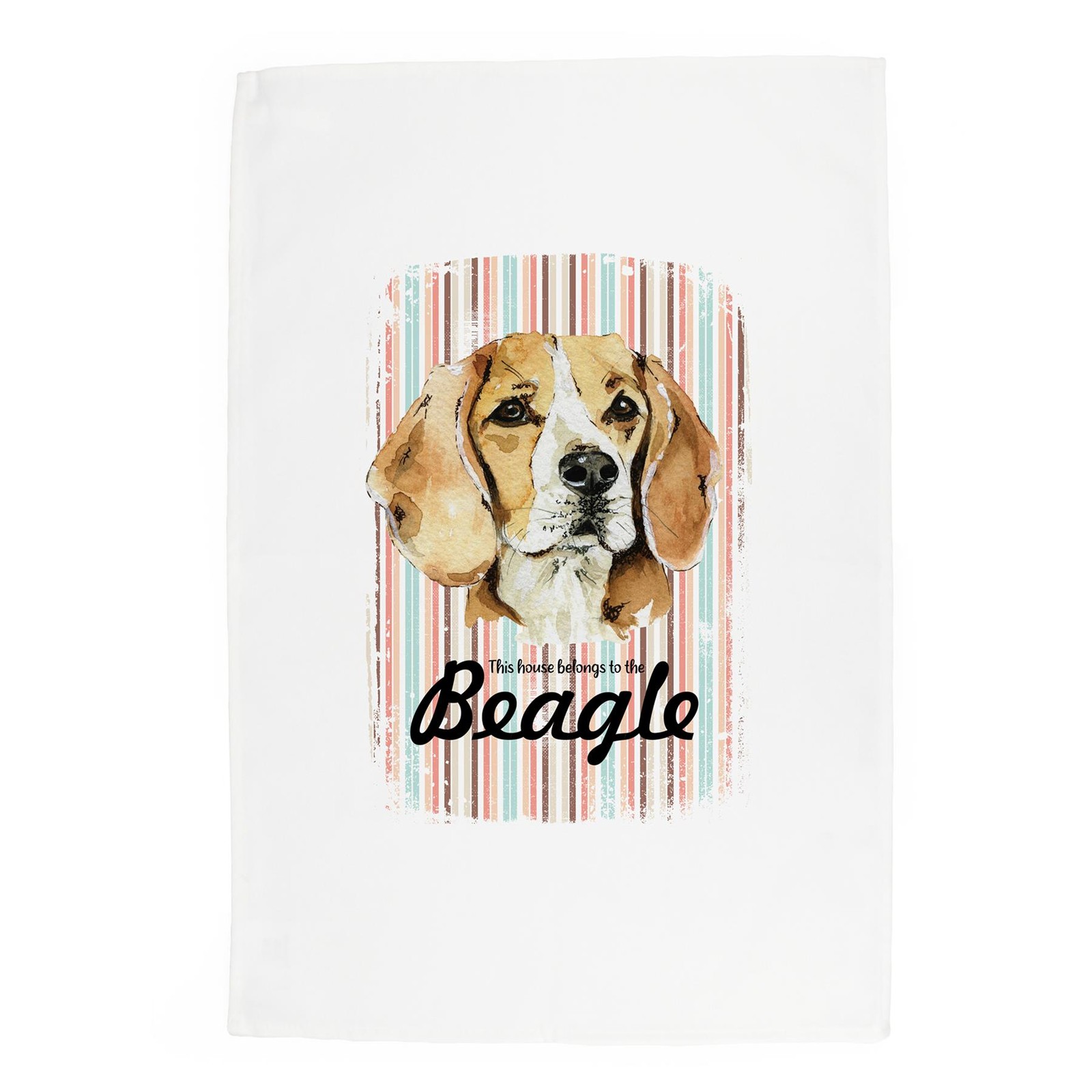 Beagle Tea Towel - Novelty Dog Themed Gift Kitchen Linen/Dish Cloth