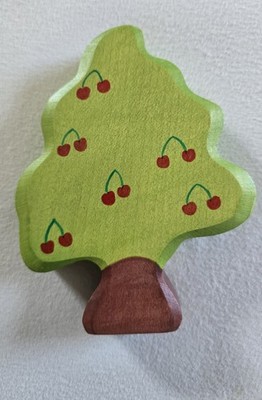 Holztiger Kirschbaum Baum Obstbaum H 13 cm Waldorf Holzspielzeug
