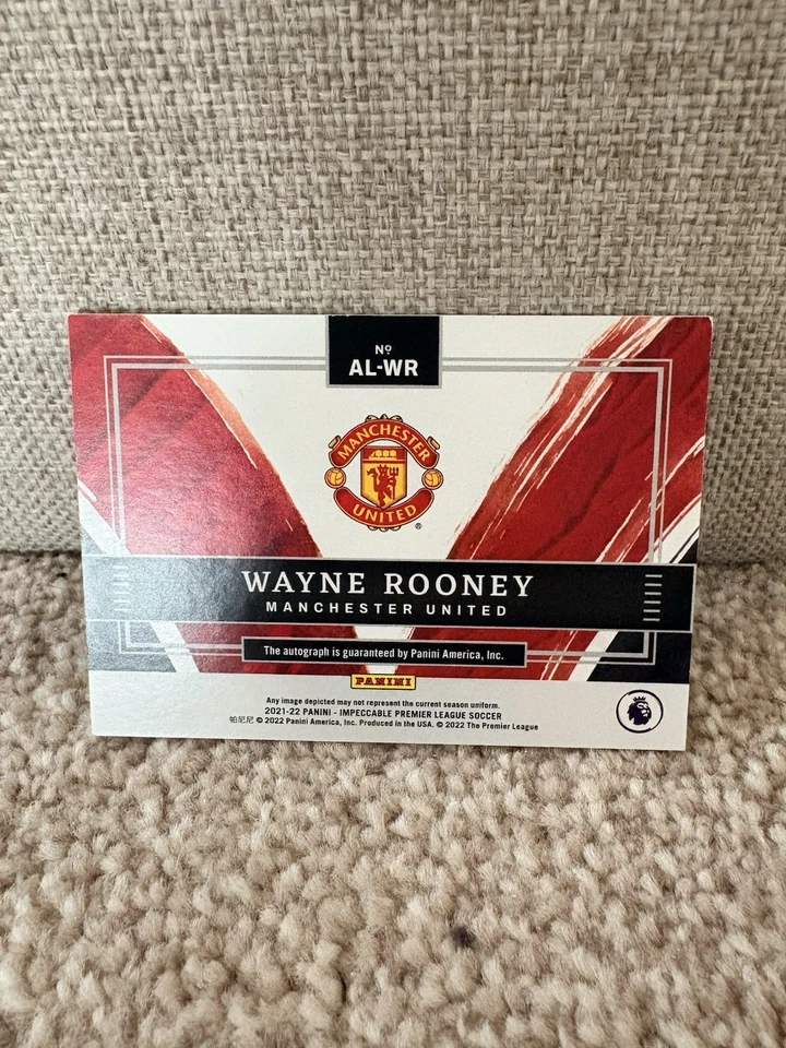 Panini Impeccable 2021-2022 Wayne Rooney Auto All Time Legends /99 - Image 2 of 2