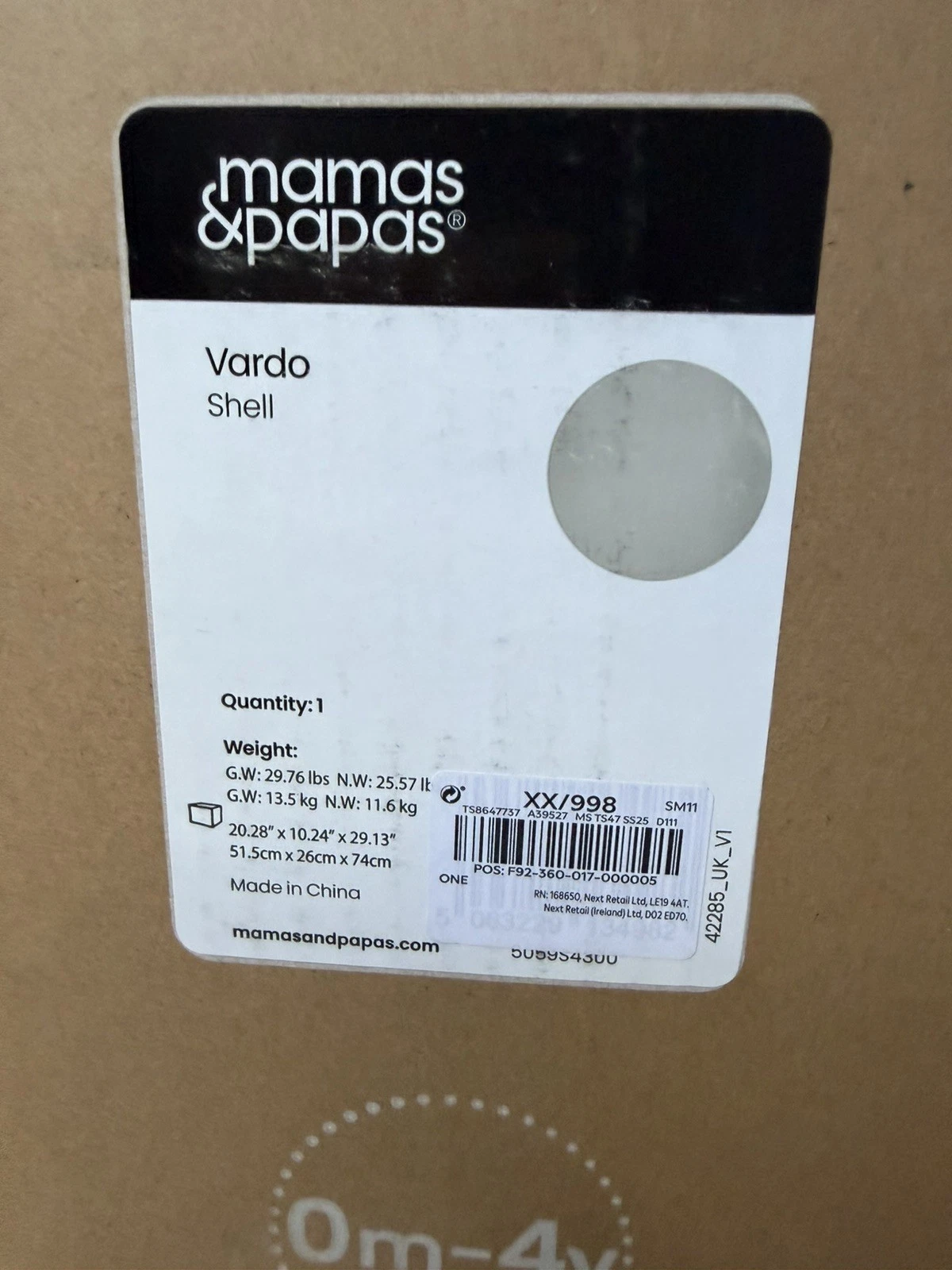 Mamas & Papas Vardo Pushchair/Stroller - Shell BRAND NEW RRP £649.
Opens in a new window or tab
