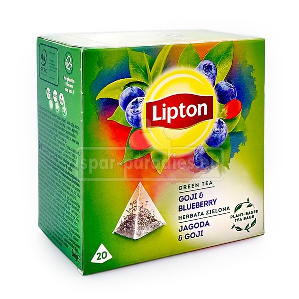 (98,21 Eur/Kg) Lipton GrüNer Tee Goji Blueberry Heidelbeere Teebeutel 20Er Pack-image