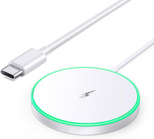 15W Fast Wireless Charger Magnetic Charging Pad with LED & Dual Ports for 17-12 