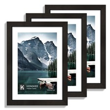 Hongkee 7x10 Frame w/ Real Glass - Displays 5.5x8.5 with Mat or 7x10