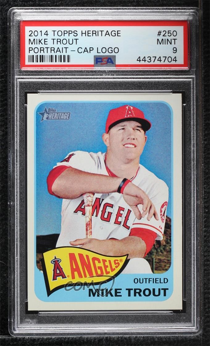 2014 Topps Heritage Mike Trout #250 PSA 9 MINT 06bo