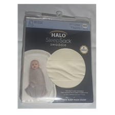 HALO SleepSack Swaddle TOG 1.5 White Cotton Unisex 0-3 Months MPN 13123