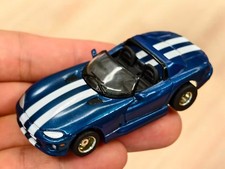 Tyco 440 Magnum Dodge Viper BLUE/WHITE HO Slot Car