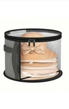 Plus Size Hat Storage Box Bag Foldable Hat Carrier Case Dustproof Travel Organis