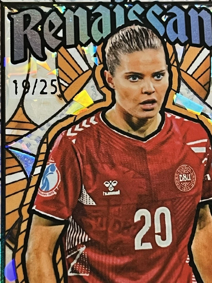 2025 Topps Merlin UEFA Womens EURO - Signe Bruun Renaissance ORANGE #/25 Denmark - Image 3 of 4