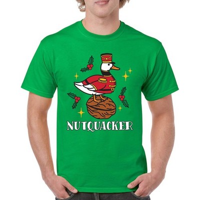Nutquacker T-shirt Jolly Nutcracker Ugly Sweater Christmas Goose Men's Tee