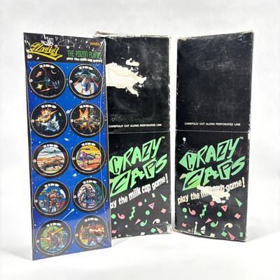 2 - NOB VTG 1995 Crazy Caps Milk Cap Game Pogs Zidd The Poizon Planet Series 2