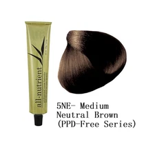 All-Nutrient Permanent Cream Hair Color - 5NE Medium Neutral Brown (PPD-Free)