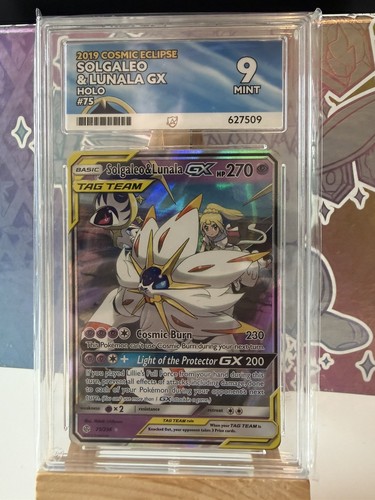 Solgaleo & Lunala-GX graded ACE 9 for sale on eBay