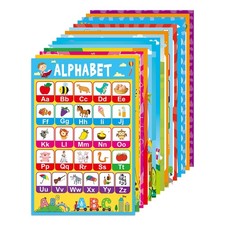 15 Educational Posters for Toddlers Kids Learning Alphabet Numbers Shapes Colors