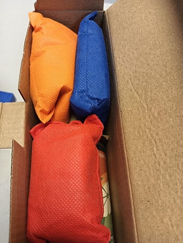 Dosenwerfen für Kinder, Büchsenwerfen Garten, 10 Blechdosen & 3 Säcke, - Bild 2 von 2
