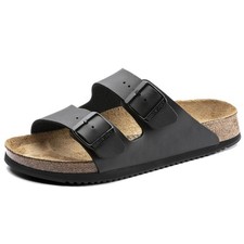 Scarpe Birkenstock Arizona Birko-Flor Taglia 45 Cod 0051793 Nero