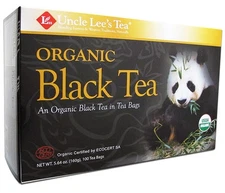 Uncle Lees Organic Legends of China Black Tea Bags Herbal Supplement 100 Count