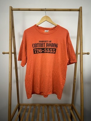 VTG Property Of Bonding Jail Prison Thrashed Distressed Worn WIP T-Shirt XL