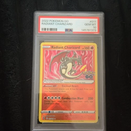Pokémon GO Radiant Charizard 011/078 Radiant Rare Holo PSA 10