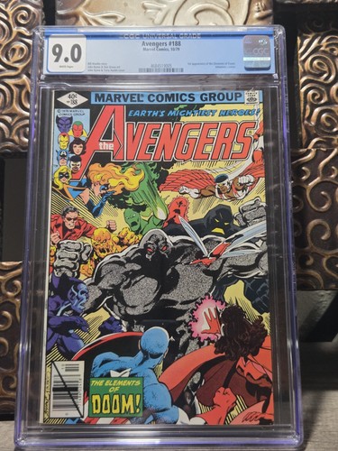 AVENGERS #188 CGC 9.0  1ST APP ELEMENTS OF DOOM MARVEL COMICS 1979