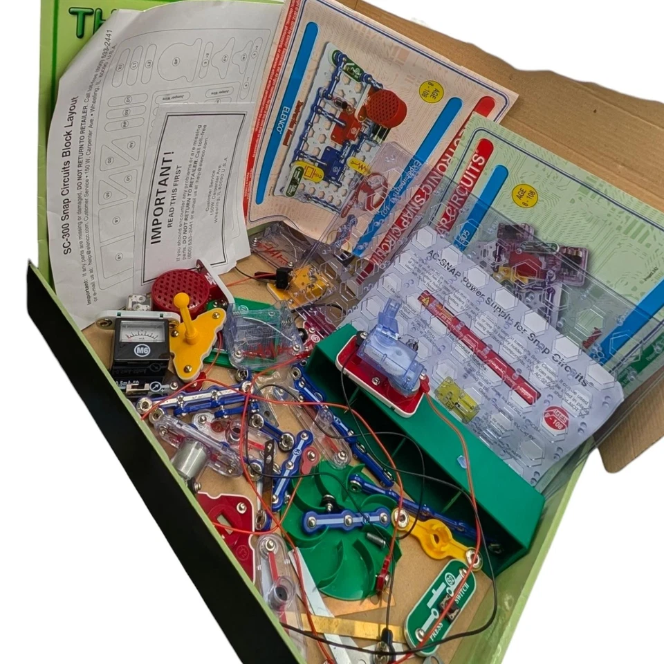 Kit de energia alternativa verde Elenco Snap Circuits SCG-125 125 projetos brinquedo STEM - Imagem 2 de 4