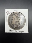 1880-CC Morgan Silver Dollar, Carson City Key Date, VG Condition