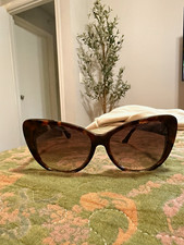 Balenciaga BA 16 55F Tortoise Shell Cat Eye Sunglasses Brown Tinted 140mm