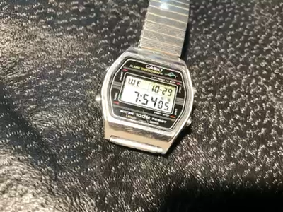 CASIO W-750 80s Old Casio ビンテージ Casio W-750 Marlin Vintage Digital Watch Module 248 (1980's) New