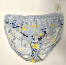 Soma Embraceable Lace High-Leg Brief Panties Floral Large NEW